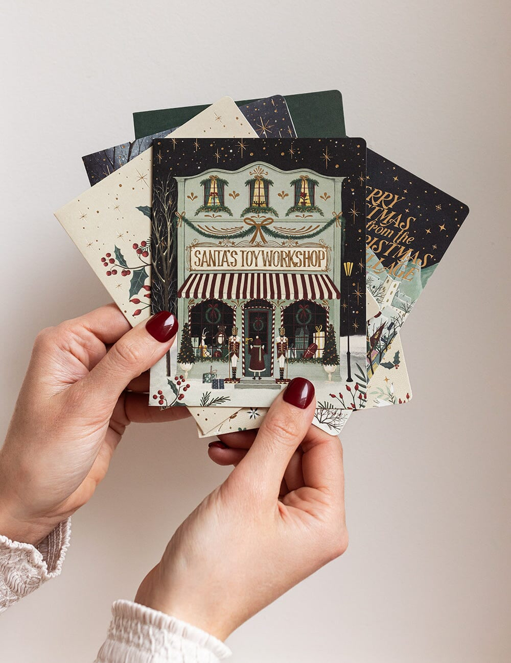 Santa Toys Workshop Christmas Card - Pure Apotheca