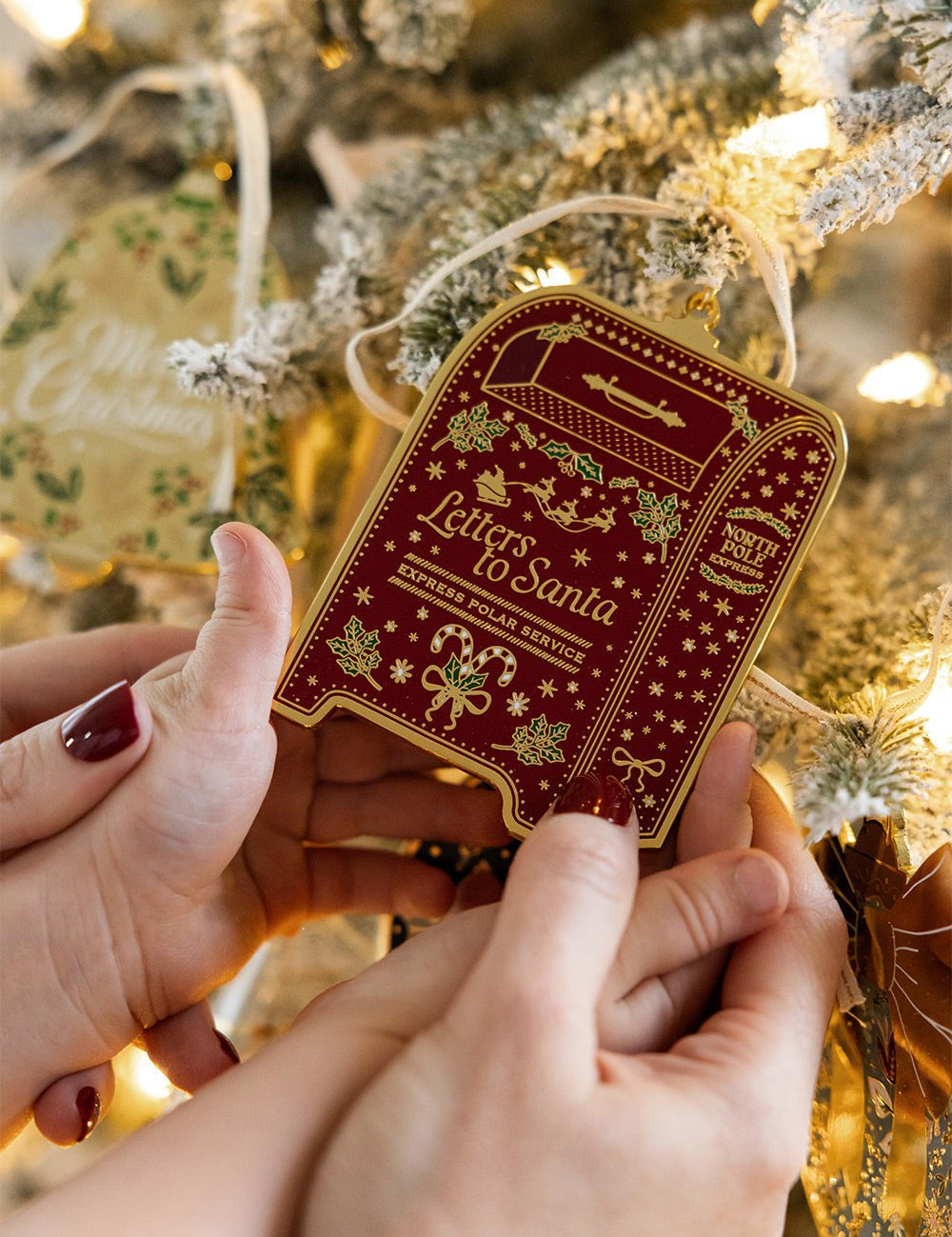 Santa's Mailbox Enamel Ornament - Pure Apotheca