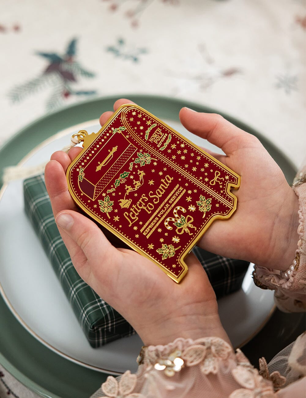 Santa's Mailbox Enamel Ornament - Pure Apotheca