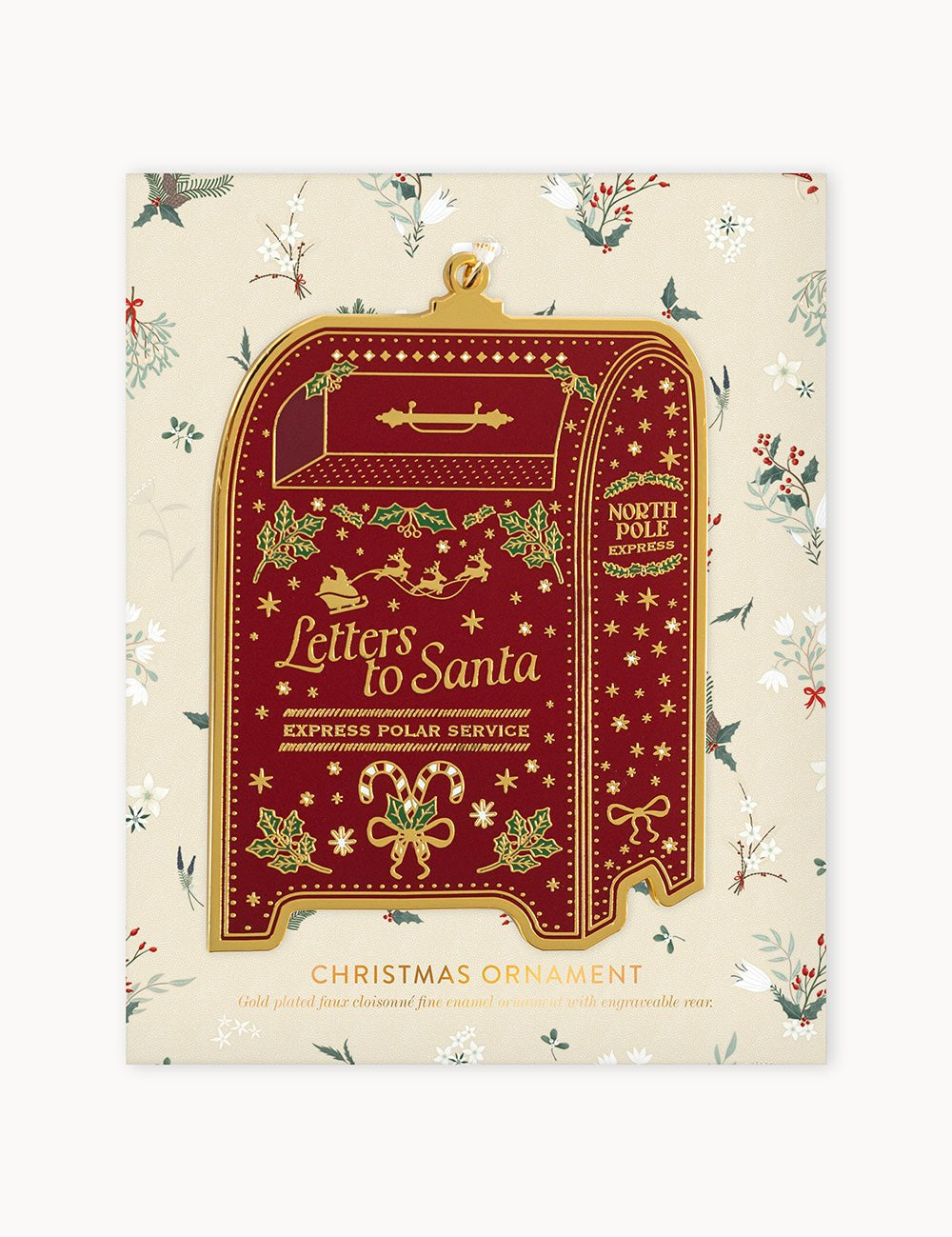 Santa's Mailbox Enamel Ornament - Pure Apotheca