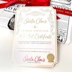 Santa's Nice List Certificate - Gold White - Pure Apotheca