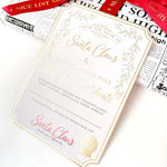 Santa's Nice List Certificate - Gold White - Pure Apotheca