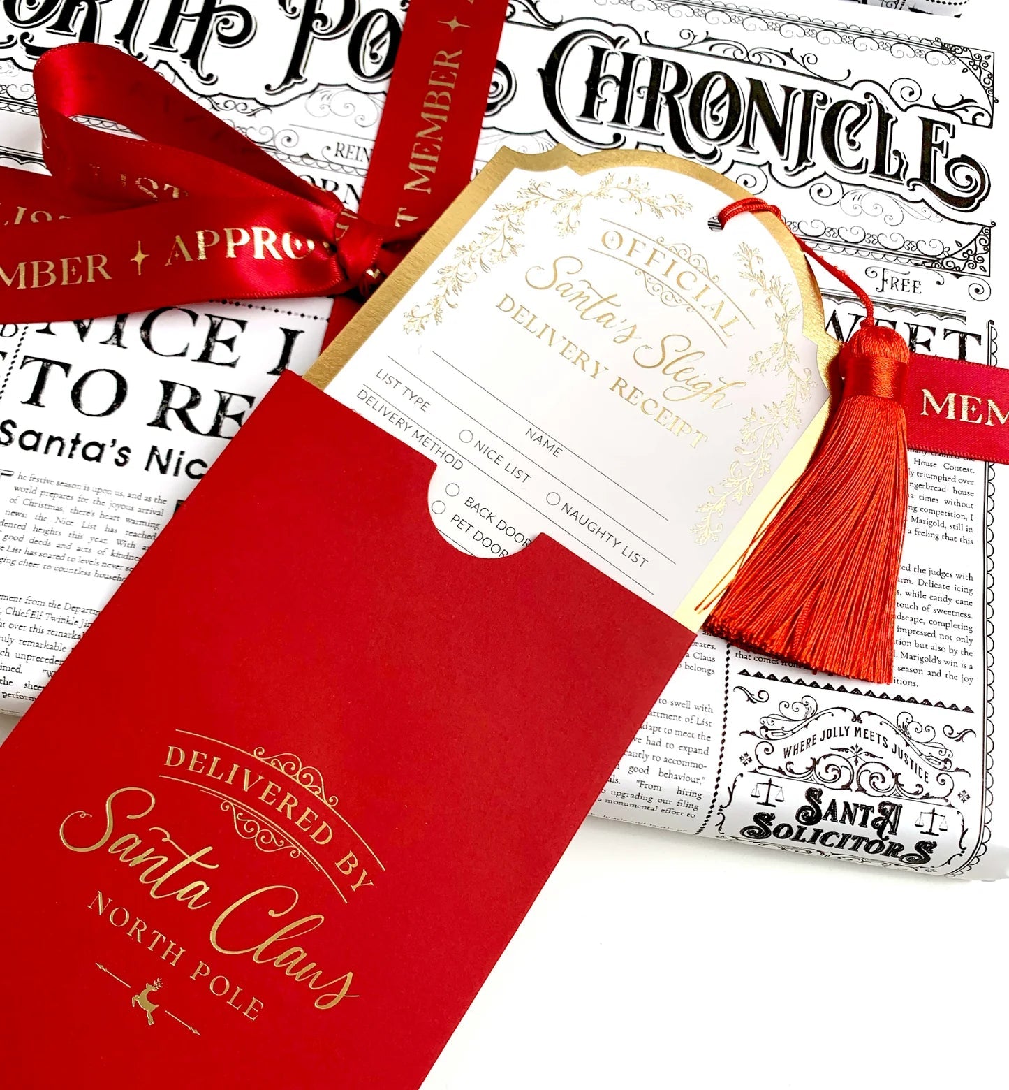 Santa's Sleigh Delivery Receipt Christmas Gift Tag - Pure Apotheca