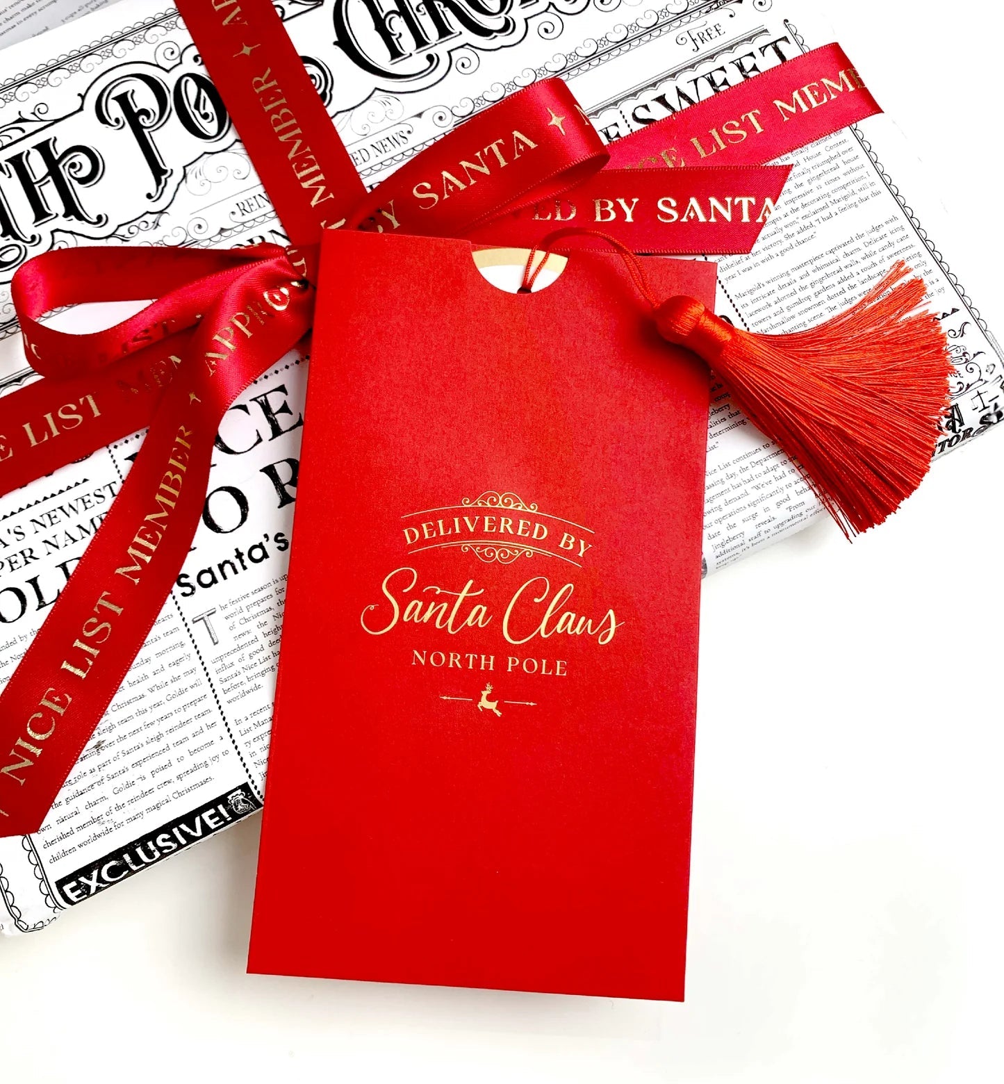 Santa's Sleigh Delivery Receipt Christmas Gift Tag - Pure Apotheca