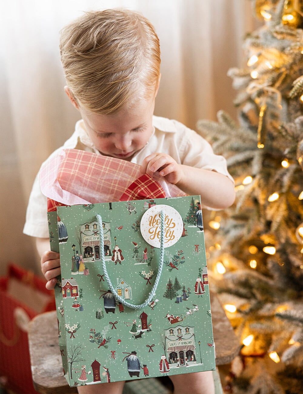 Santas Toy Workshop Medium Gift Bag - Pure Apotheca