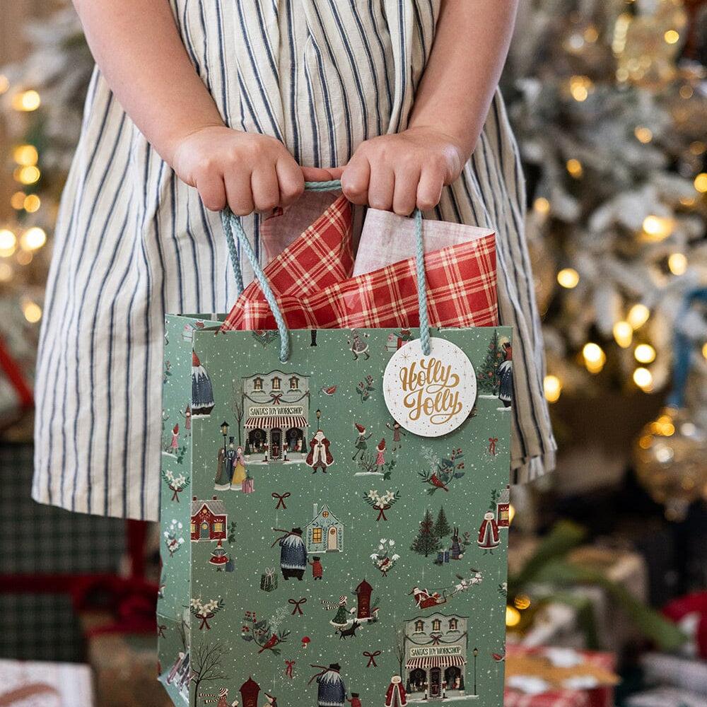 Santas Toy Workshop Medium Gift Bag - Pure Apotheca