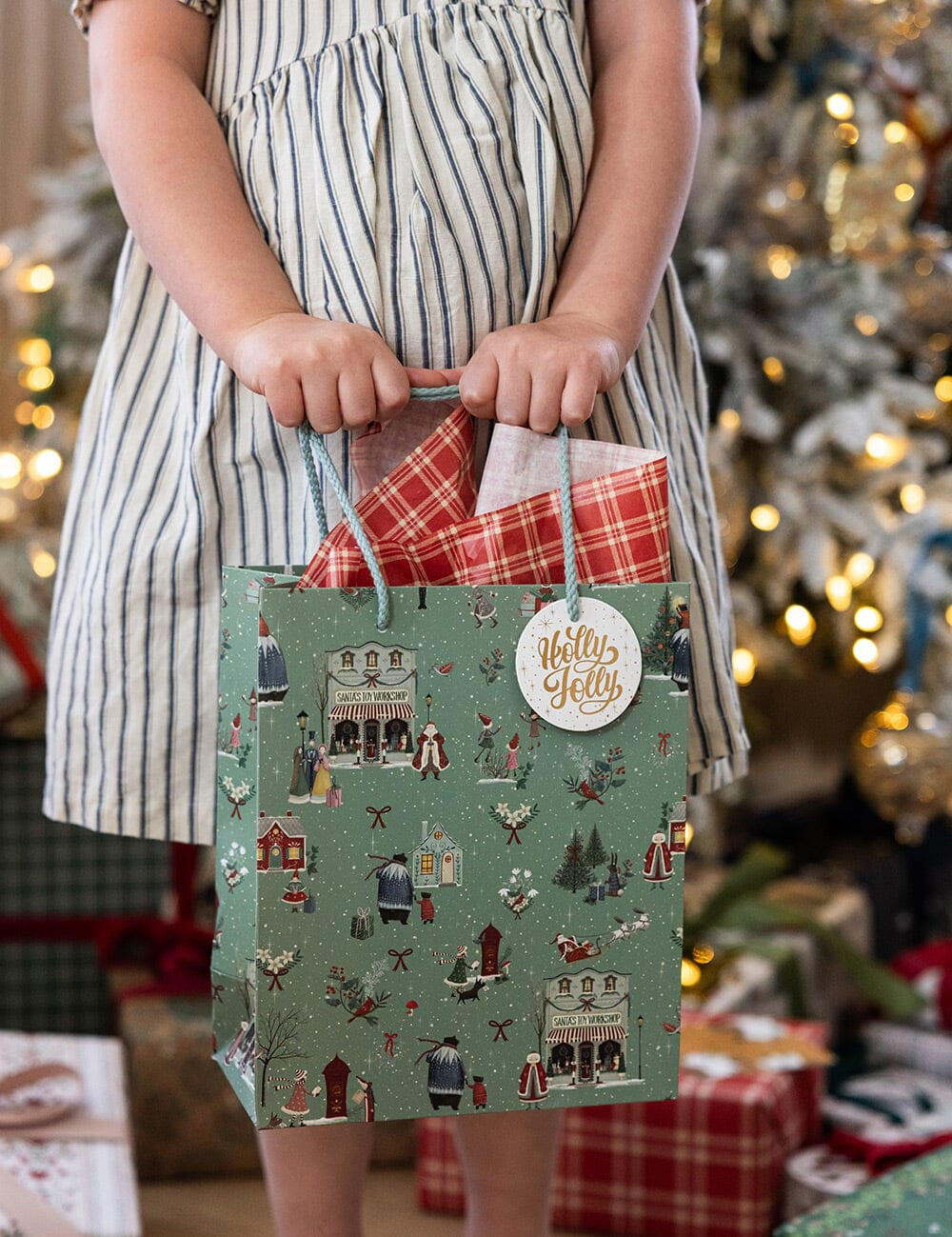 Santas Toy Workshop Medium Gift Bag - Pure Apotheca