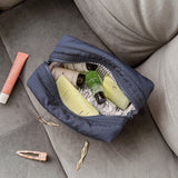 Santi Makeup Bag Navy - Pure Apotheca