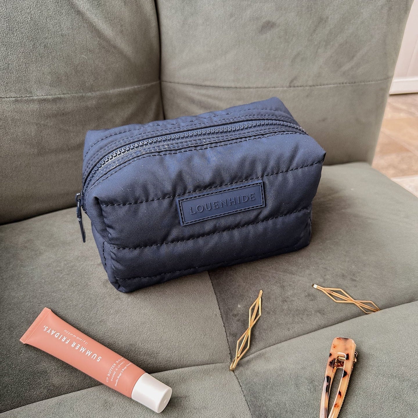 Santi Makeup Bag Navy - Pure Apotheca