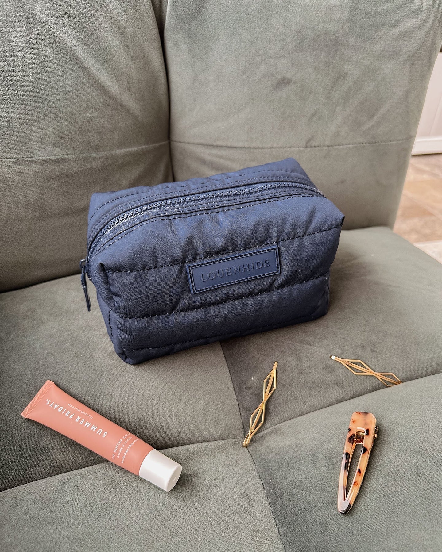 Santi Makeup Bag Navy - Pure Apotheca