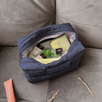 Santi Makeup Bag Navy - Pure Apotheca