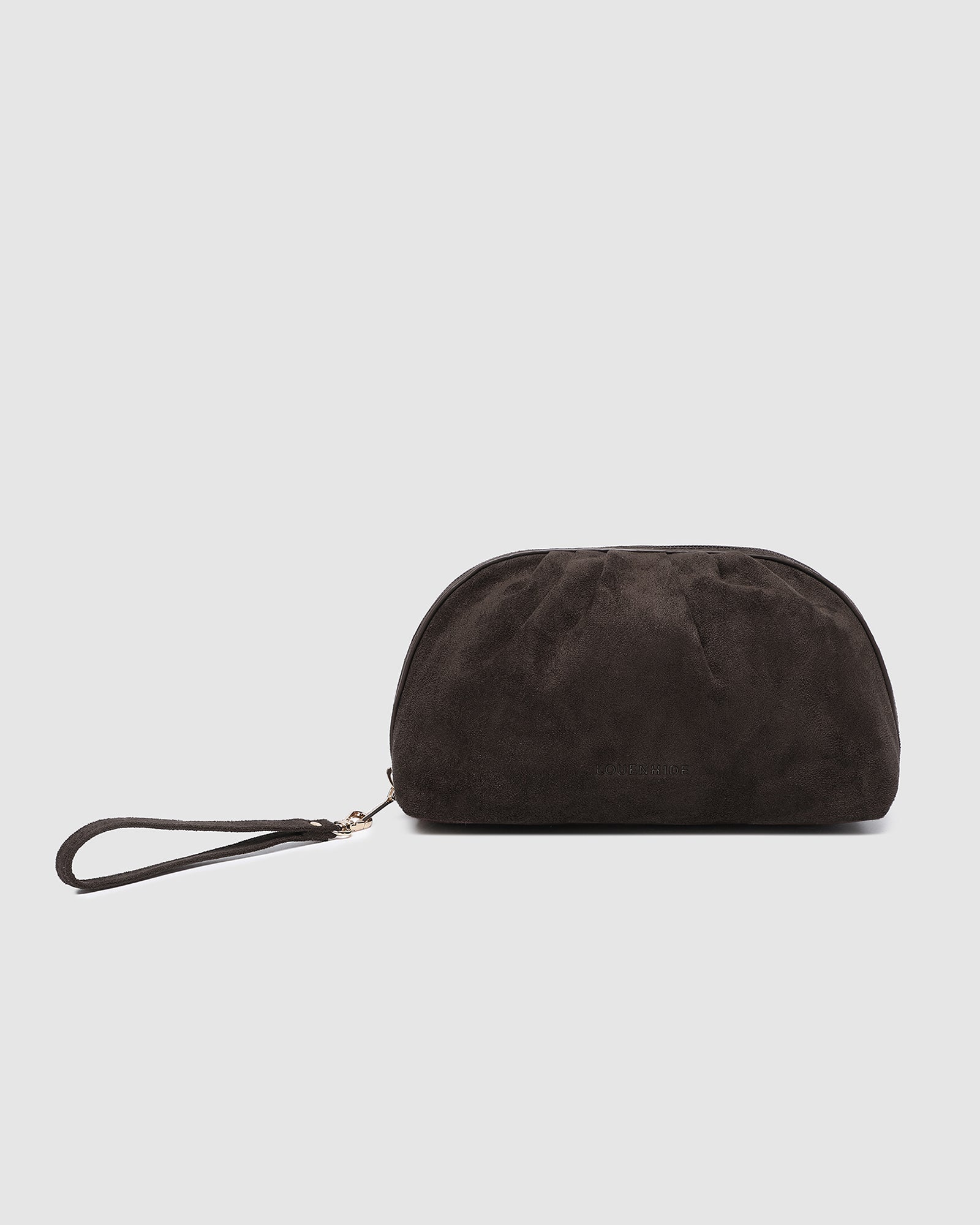 Sarski Makeup Bag Suedette Chocolate - Pure Apotheca