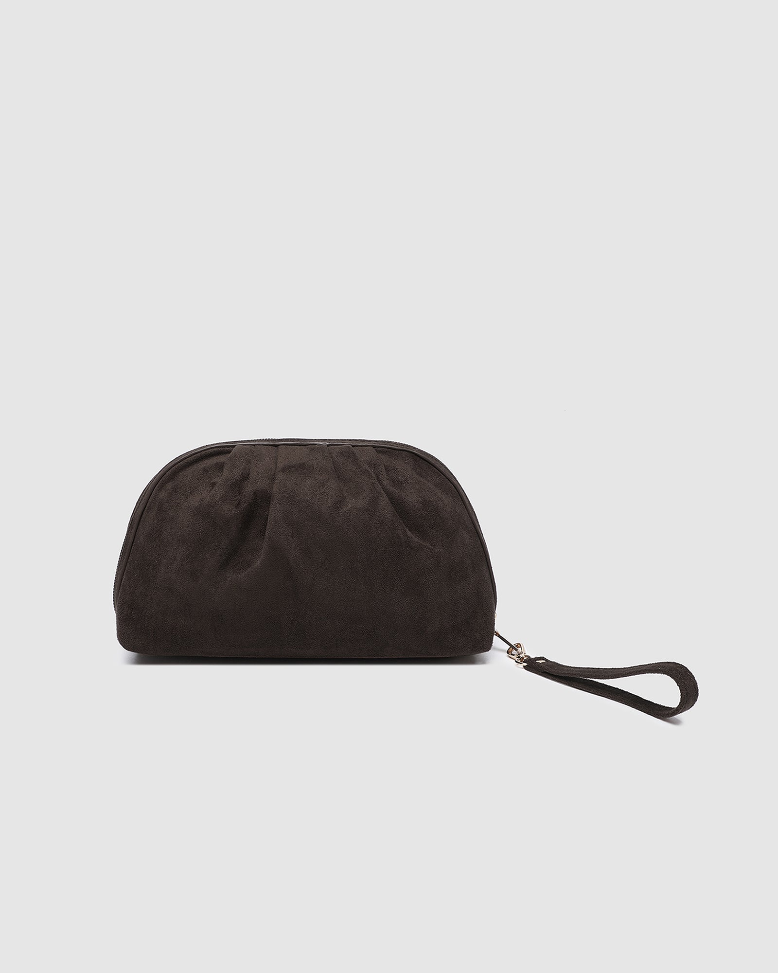 Sarski Makeup Bag Suedette Chocolate - Pure Apotheca