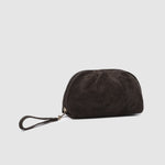 Sarski Makeup Bag Suedette Chocolate - Pure Apotheca