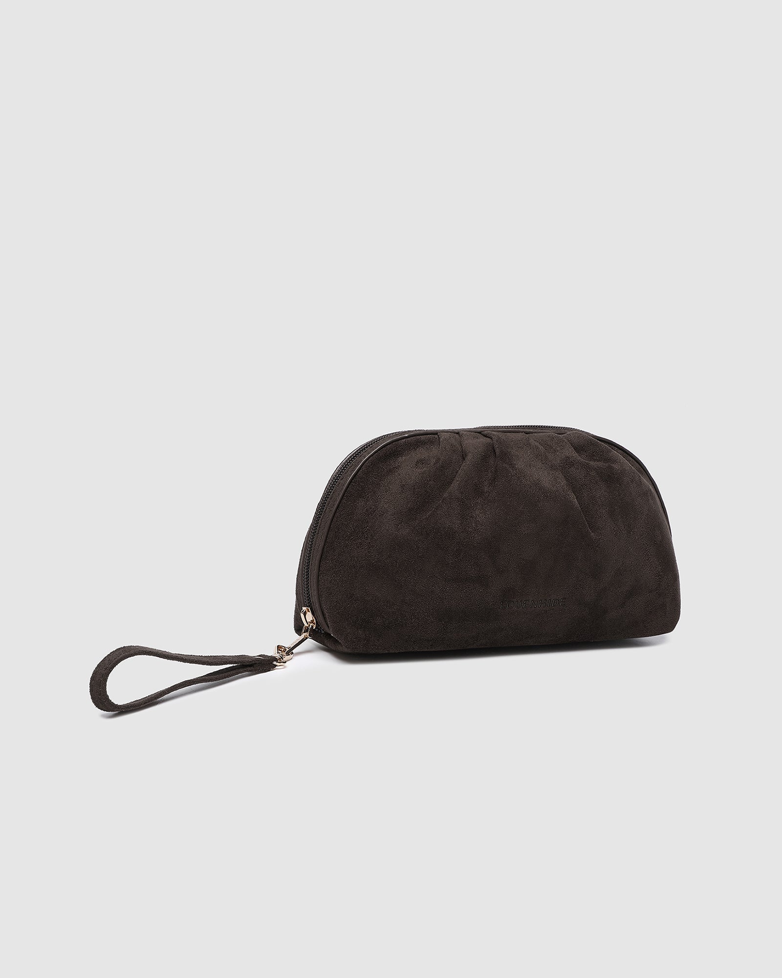 Sarski Makeup Bag Suedette Chocolate - Pure Apotheca