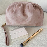 Sarski Makeup Bag Suedette Pale Pink - Pure Apotheca