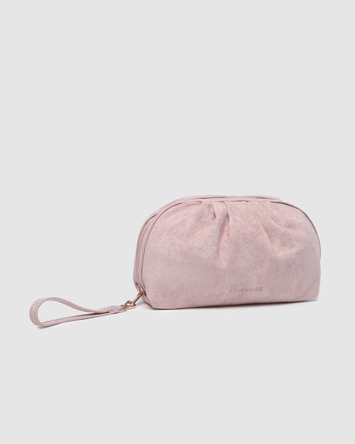 Sarski Makeup Bag Suedette Pale Pink - Pure Apotheca