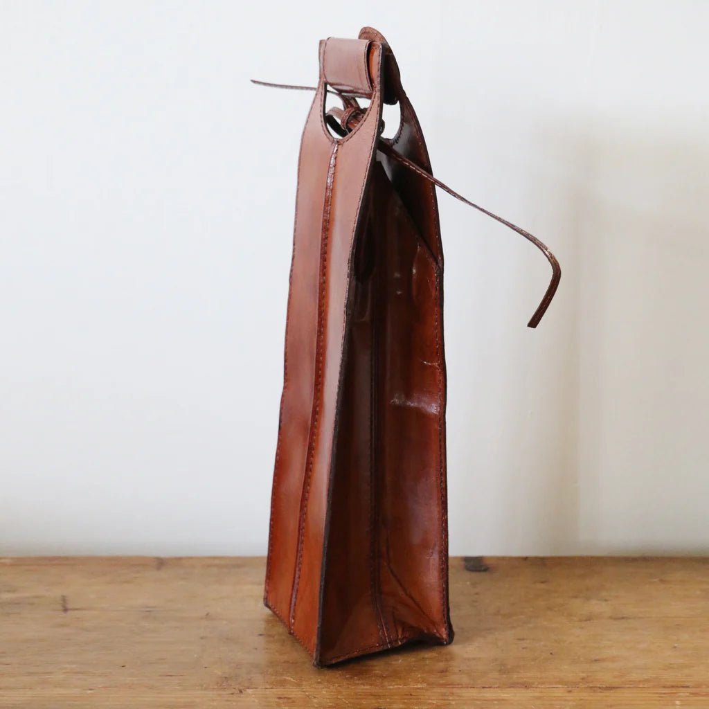 Savoy Leather Wine Bottle Holder - Pure Apotheca