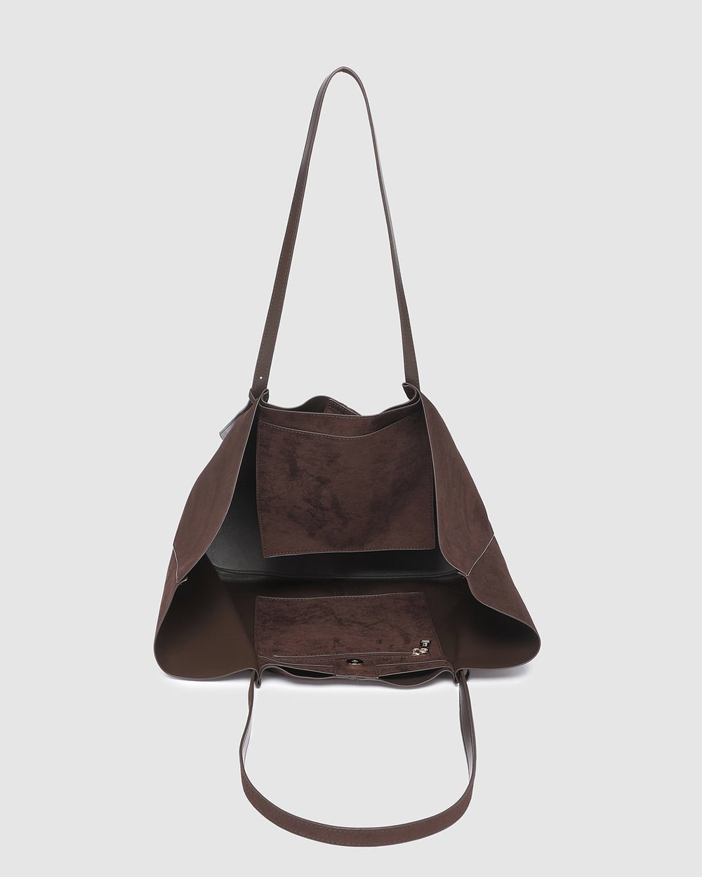 Sawyer Tote Bag Suedette Chocolate - Pure Apotheca