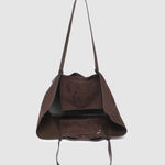 Sawyer Tote Bag Suedette Chocolate - Pure Apotheca