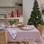SCALLOP WHITE/RED NAPKIN SET/4 - Pure Apotheca