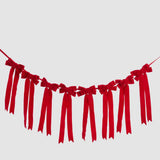 Scarlet Velvet Bow Garland Red - Pure Apotheca