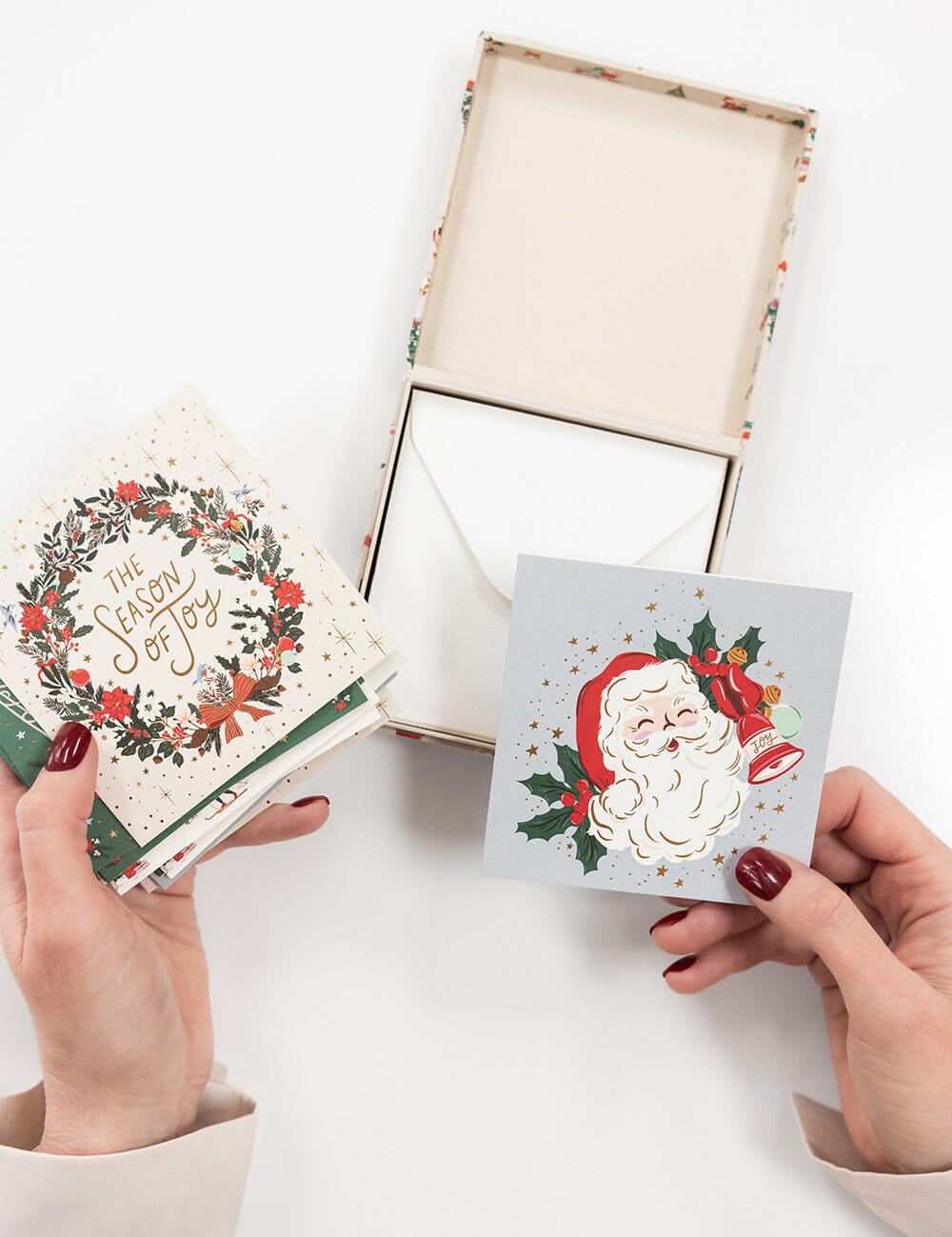 Season of Joy Christmas Card Square Boxset 12pk - Pure Apotheca