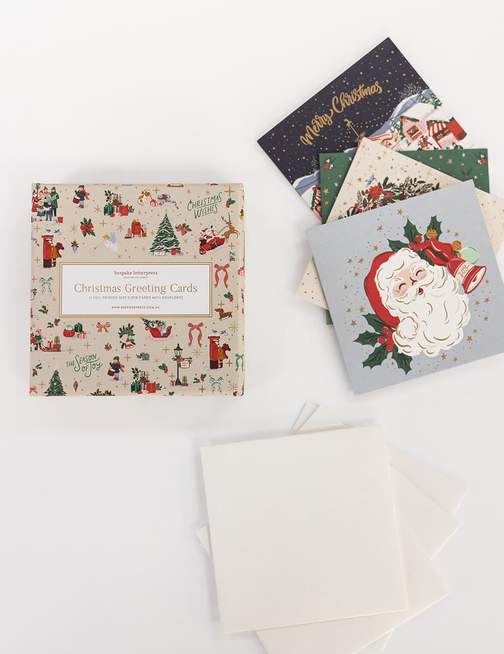 Season of Joy Christmas Card Square Boxset 12pk - Pure Apotheca