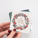 Season of Joy Christmas Card Square Boxset 12pk - Pure Apotheca