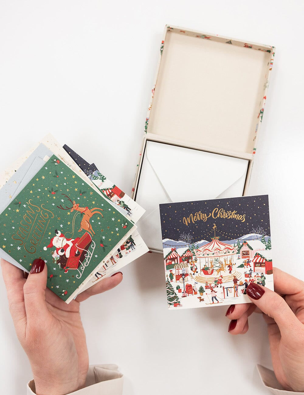 Season of Joy Christmas Card Square Boxset 12pk - Pure Apotheca