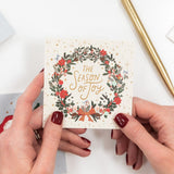 Season of Joy Christmas Card Square Boxset 12pk - Pure Apotheca