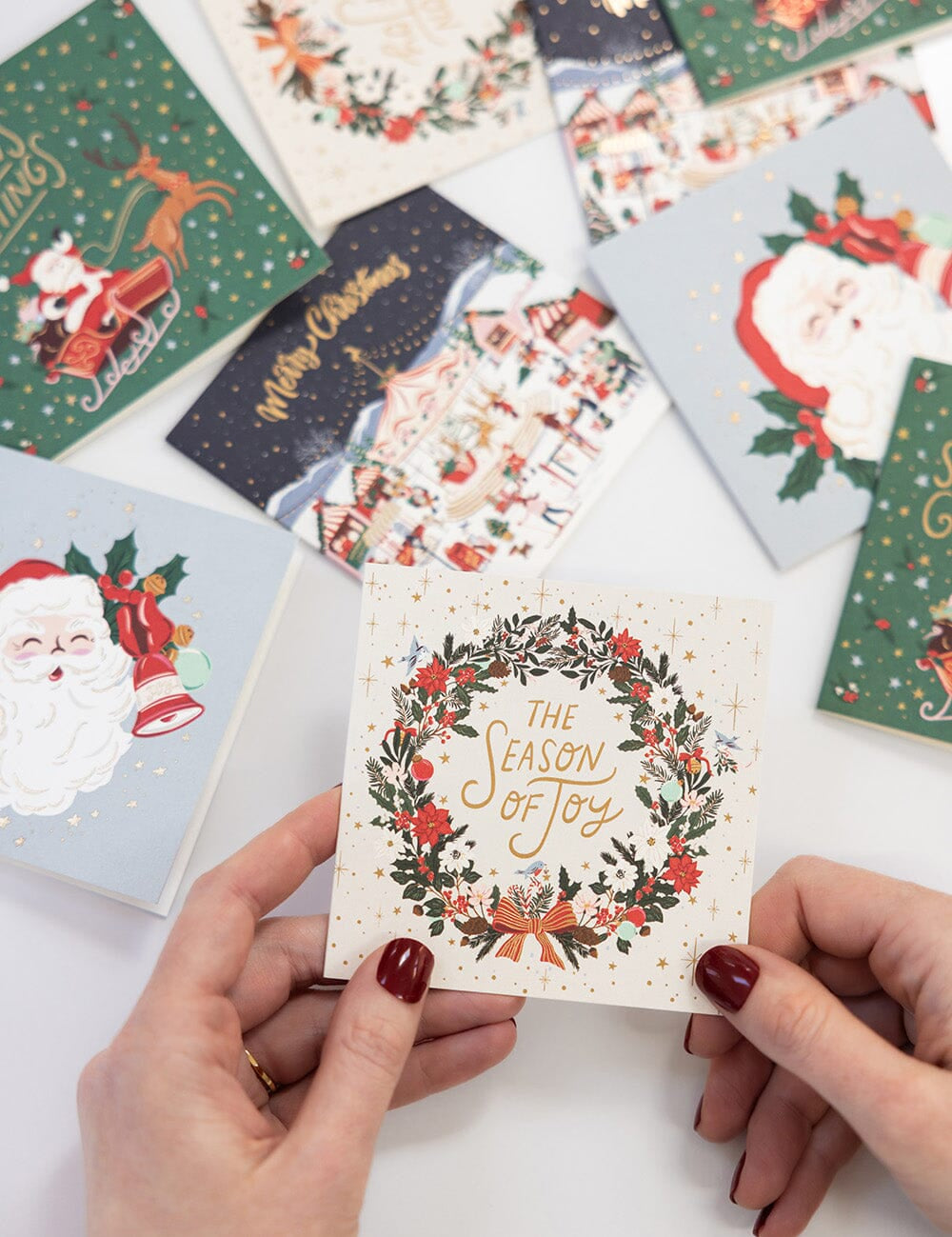 Season of Joy Christmas Card Square Boxset 12pk - Pure Apotheca