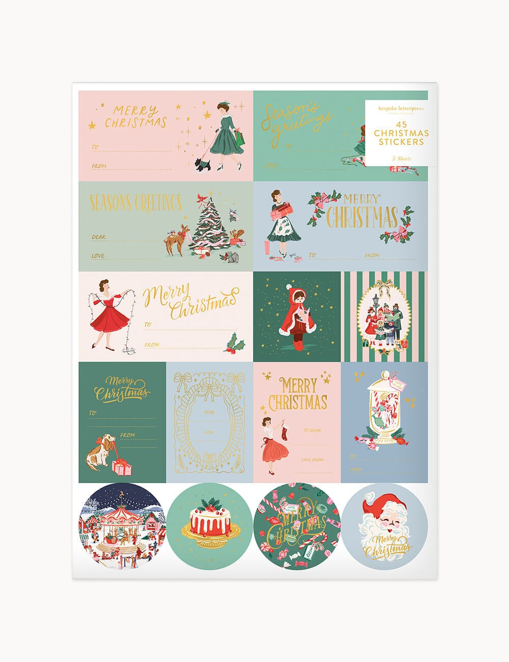 Season of Joy Sticker Sheets 45pk - Pure Apotheca