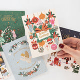 Seasons Greetings Christmas Vintage Baubles Christmas Card - Pure Apotheca