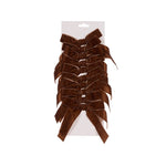 SET/10 5 CM BROWN VELVET BOWS - Pure Apotheca