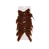 SET/10 5 CM BROWN VELVET BOWS - Pure Apotheca