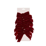 SET/10 5 CM BURGUNDY VELVET BOWS - Pure Apotheca