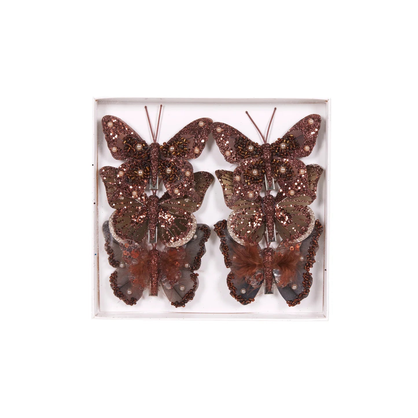 SET/6 BRONZE BUTTERFLY CLIPS - Pure Apotheca