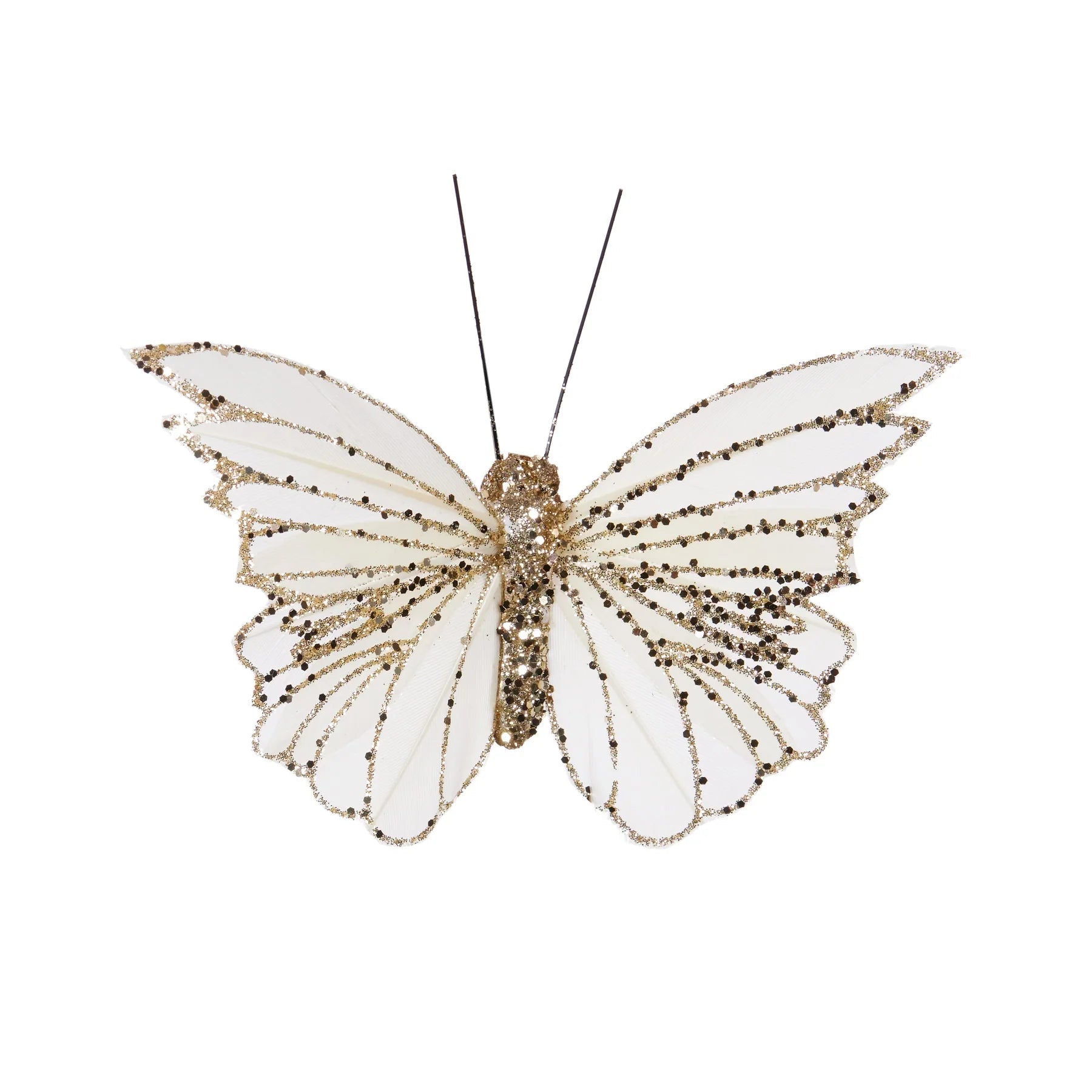 SET/6 MINI IVORY CLIP BUTTERFLIES - Pure Apotheca