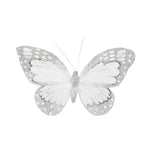 SET/6 SILVER GLITTER CLIP BUTTERFLIES - Pure Apotheca