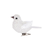 SET/8 MINI WHITE SPARKLE CLIP BIRDS - Pure Apotheca