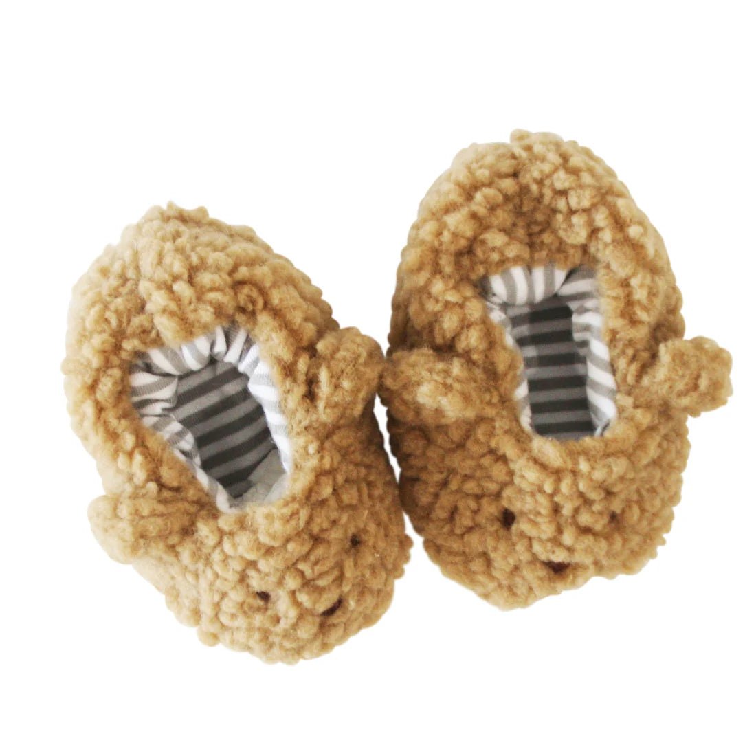 Sherpa Bear Booties Caramel 0 - 6mths - Pure Apotheca