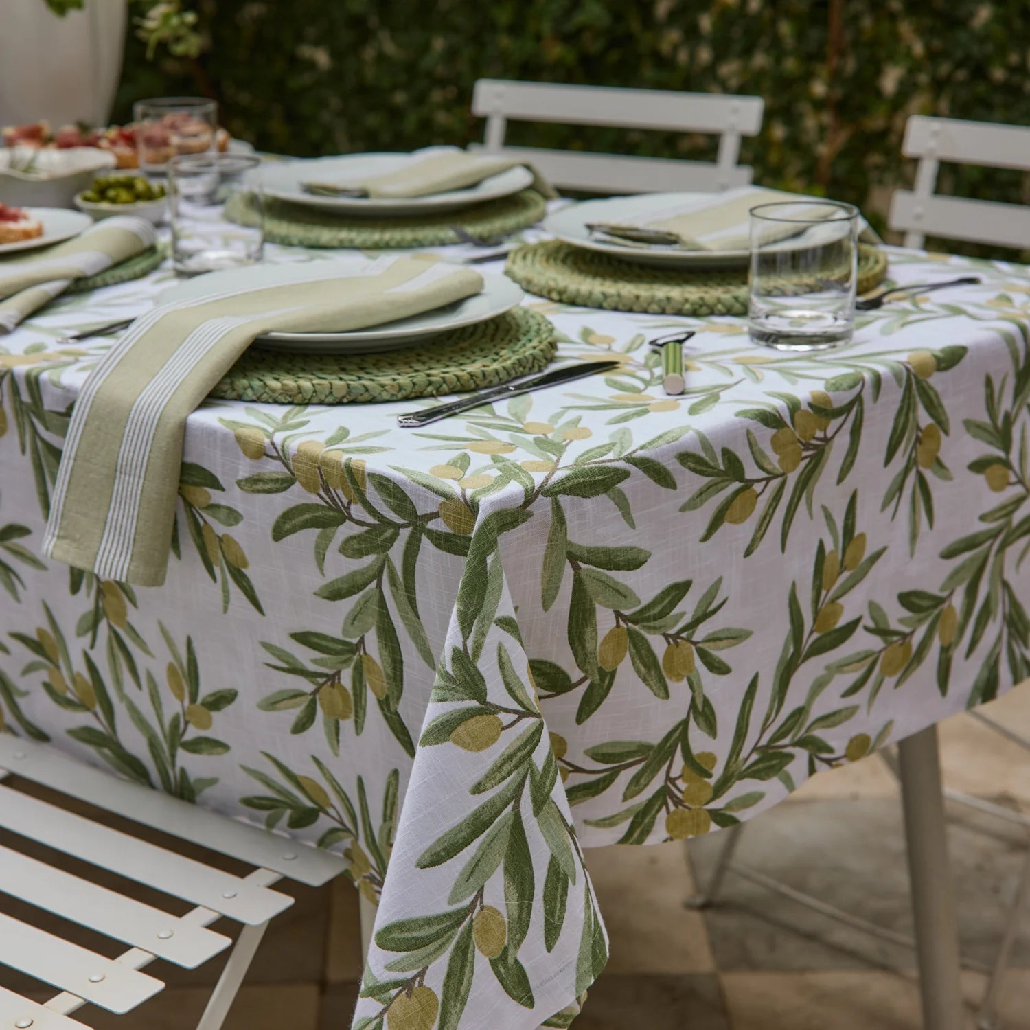SICILIAN OLIVE TABLECLOTH 150X350CM - Pure Apotheca