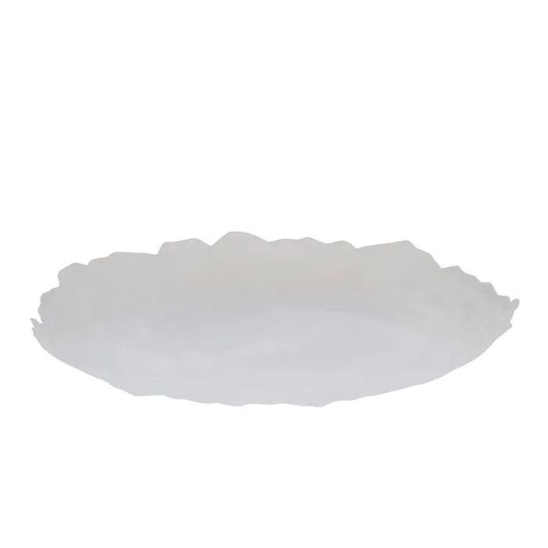 Sienna Glass Platter 33.5cm White - Pure Apotheca
