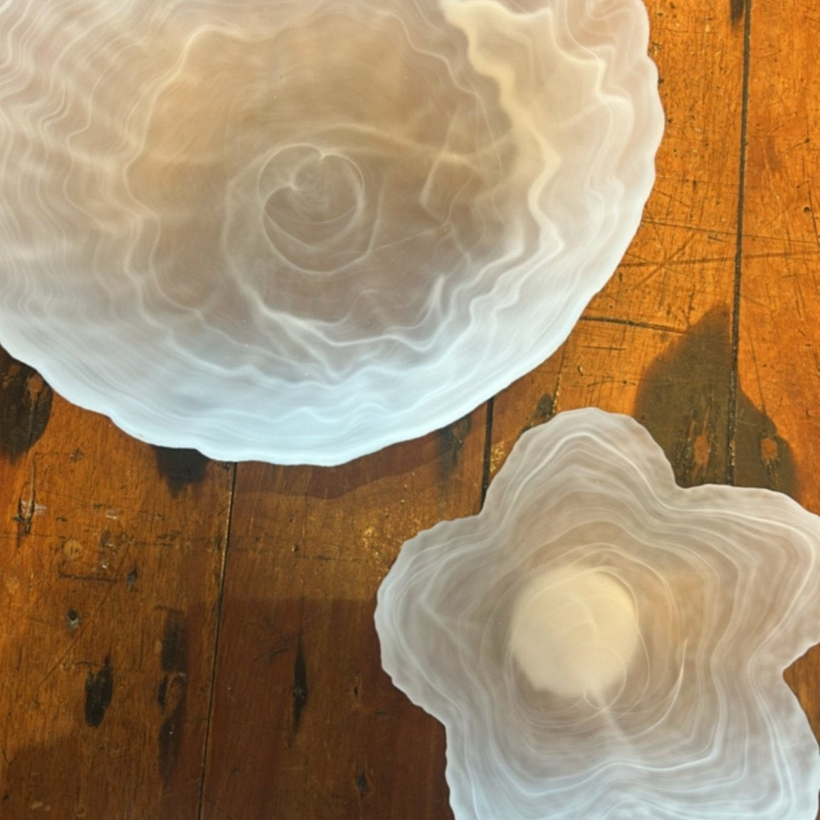 Sienna Glass Salad Bowl White - Pure Apotheca