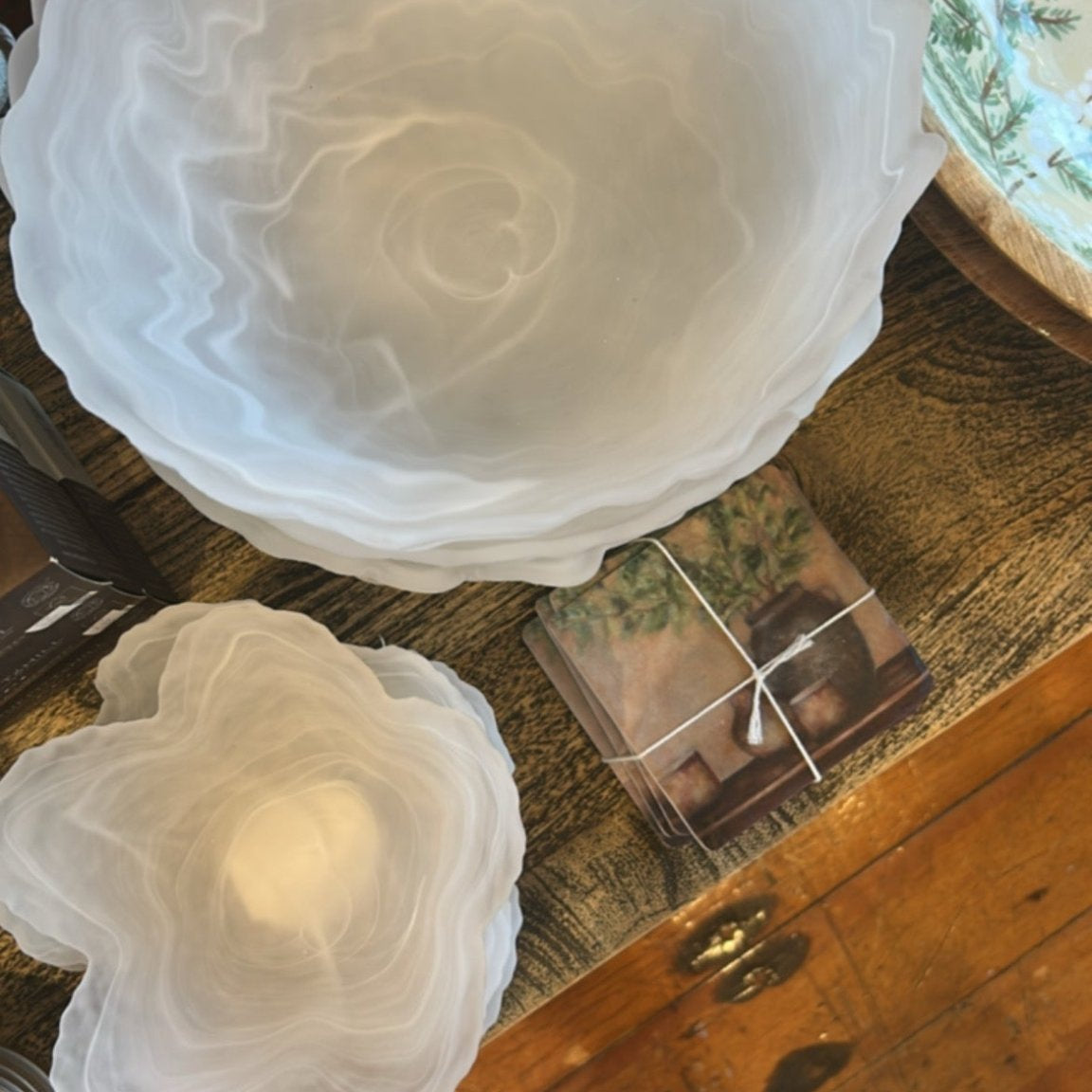 Sienna Glass Salad Bowl White - Pure Apotheca
