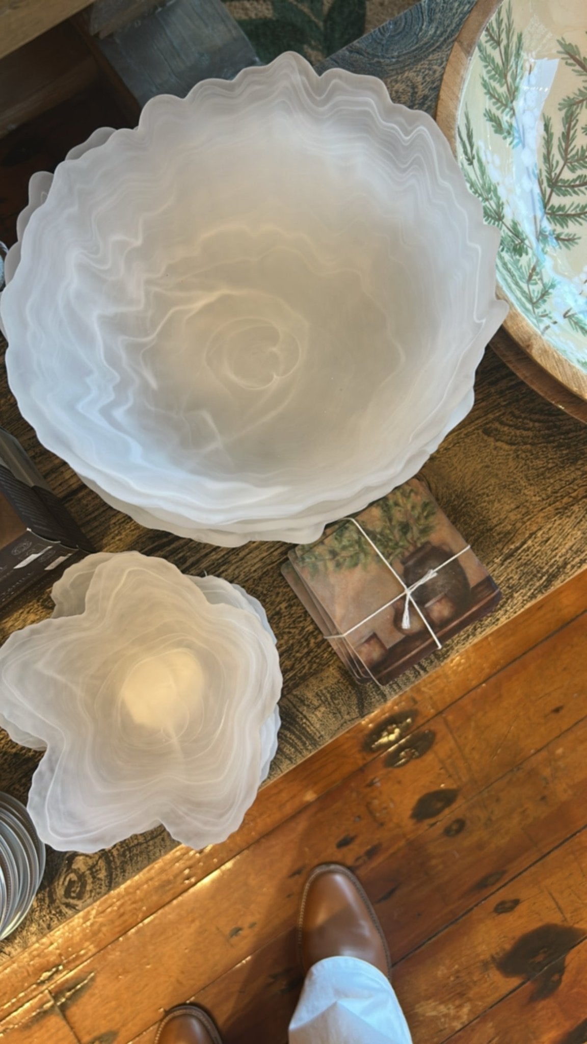 Sienna Glass Salad Bowl White - Pure Apotheca