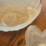 Sienna Glass Salad Bowl White - Pure Apotheca