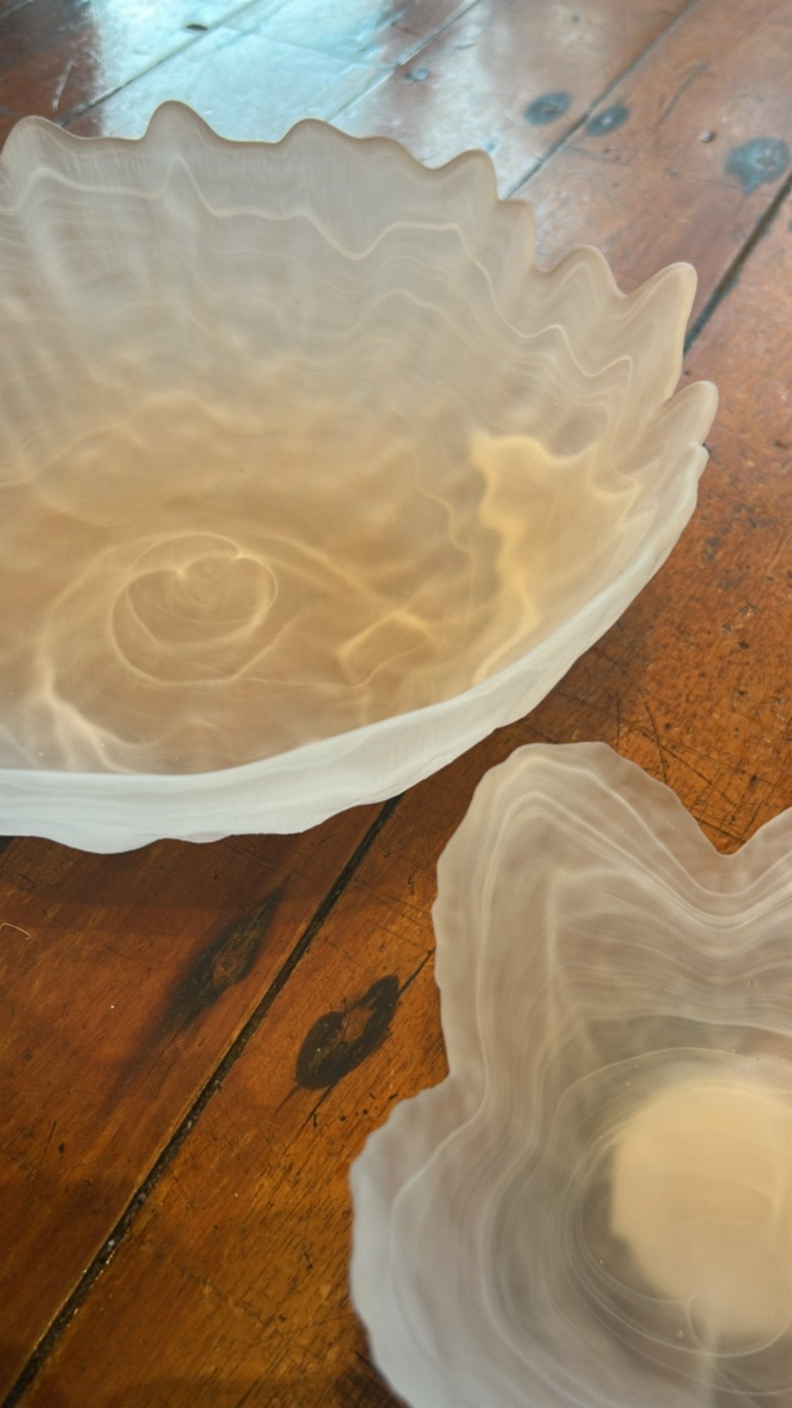 Sienna Glass Salad Bowl White - Pure Apotheca