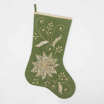 Silk Floral Meander Stocking Green - Pure Apotheca